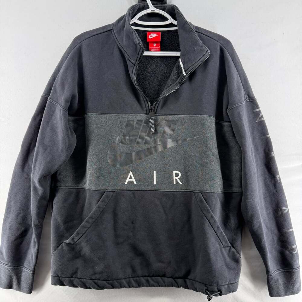 1522 Nike Air Half Zip Fleece Sweatshirt Size L Black